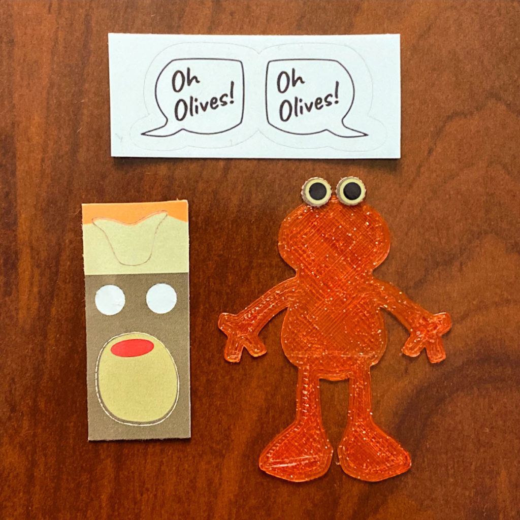 Oh olives tomato frog assembly step 1