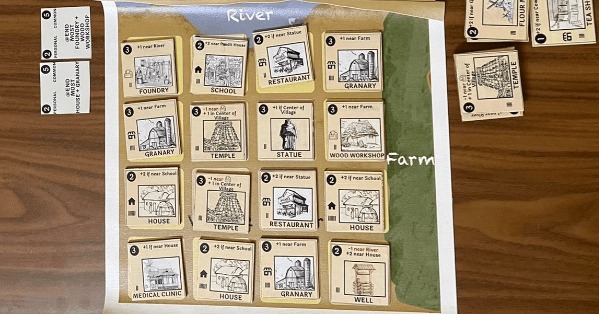 Image of the physical prototype of the game Panchayat