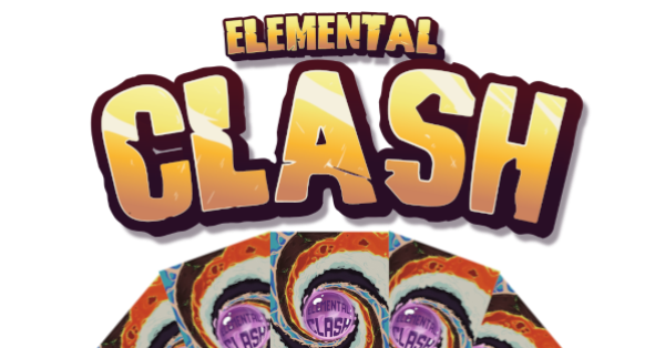 Elemental Clash Logo and Cards