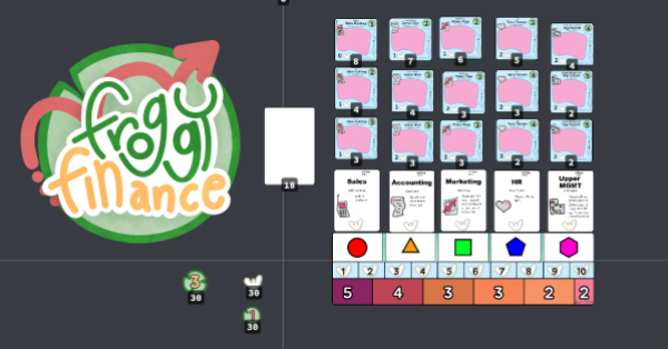 The starting setup for Froggy Finance with the logo included