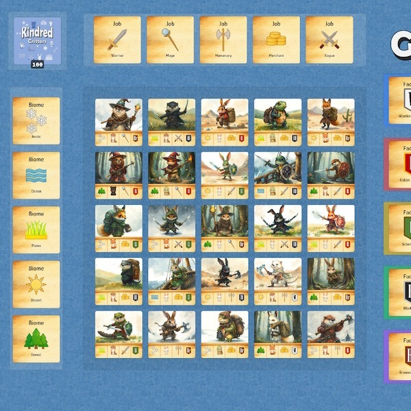 full board image of kindred critters goals simple cute animals