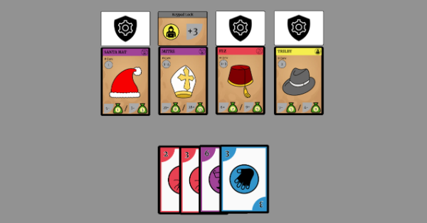 Hat cards with security systems and crew cards used to steal the hats