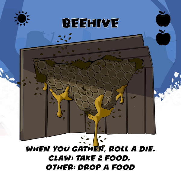 Beehive tile that provides food but is dangerous to end your turn on.