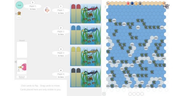 Divers planting corals