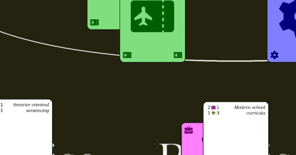 Some cards showing various icons