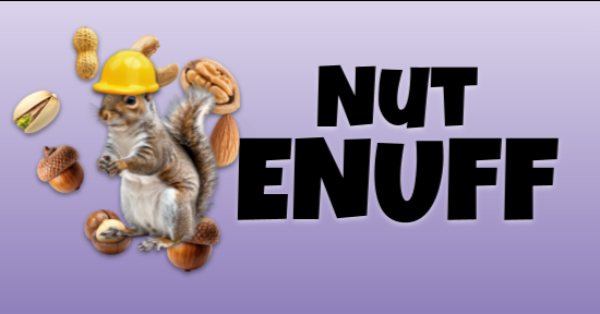 A squirrel holding a nut with the