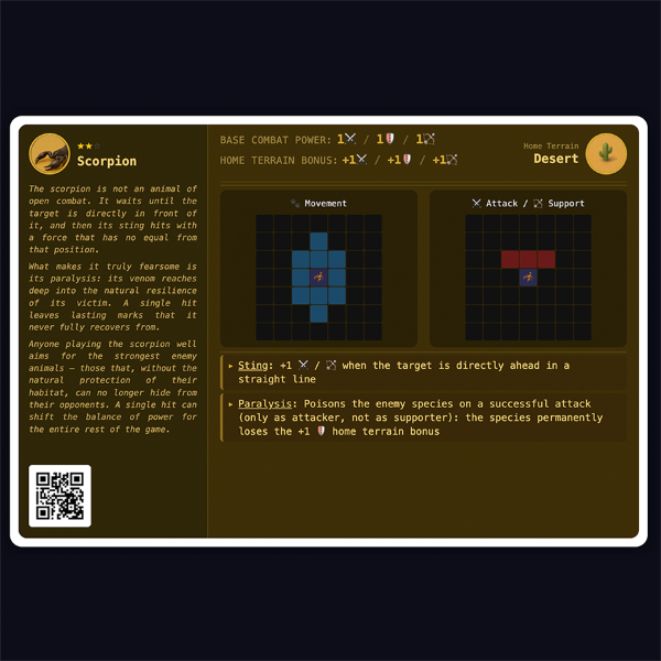 Scorpion Card