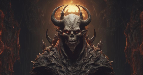 Demonic Ascension logo. A demon