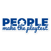 blue people make the playtest sticker 5.5x5.5