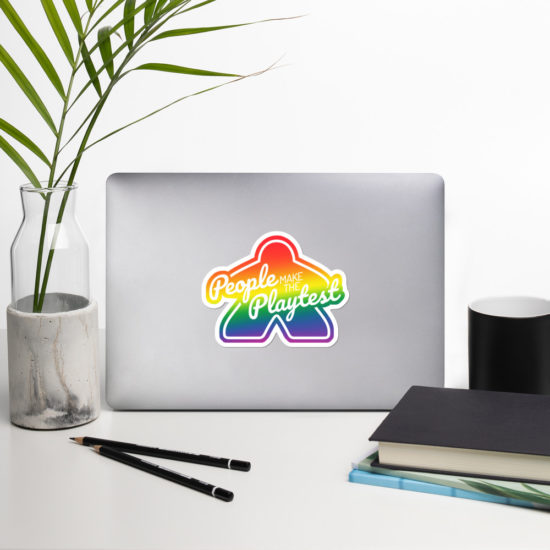 Rainbow Meeple Sticker