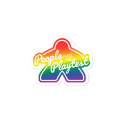 rainbow people make the playtest big meeple sticker 3x3