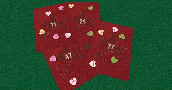 An assortment of numbered cards