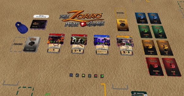 The Zorro Dice Game Stunts and Allies on Tabletop Simulator