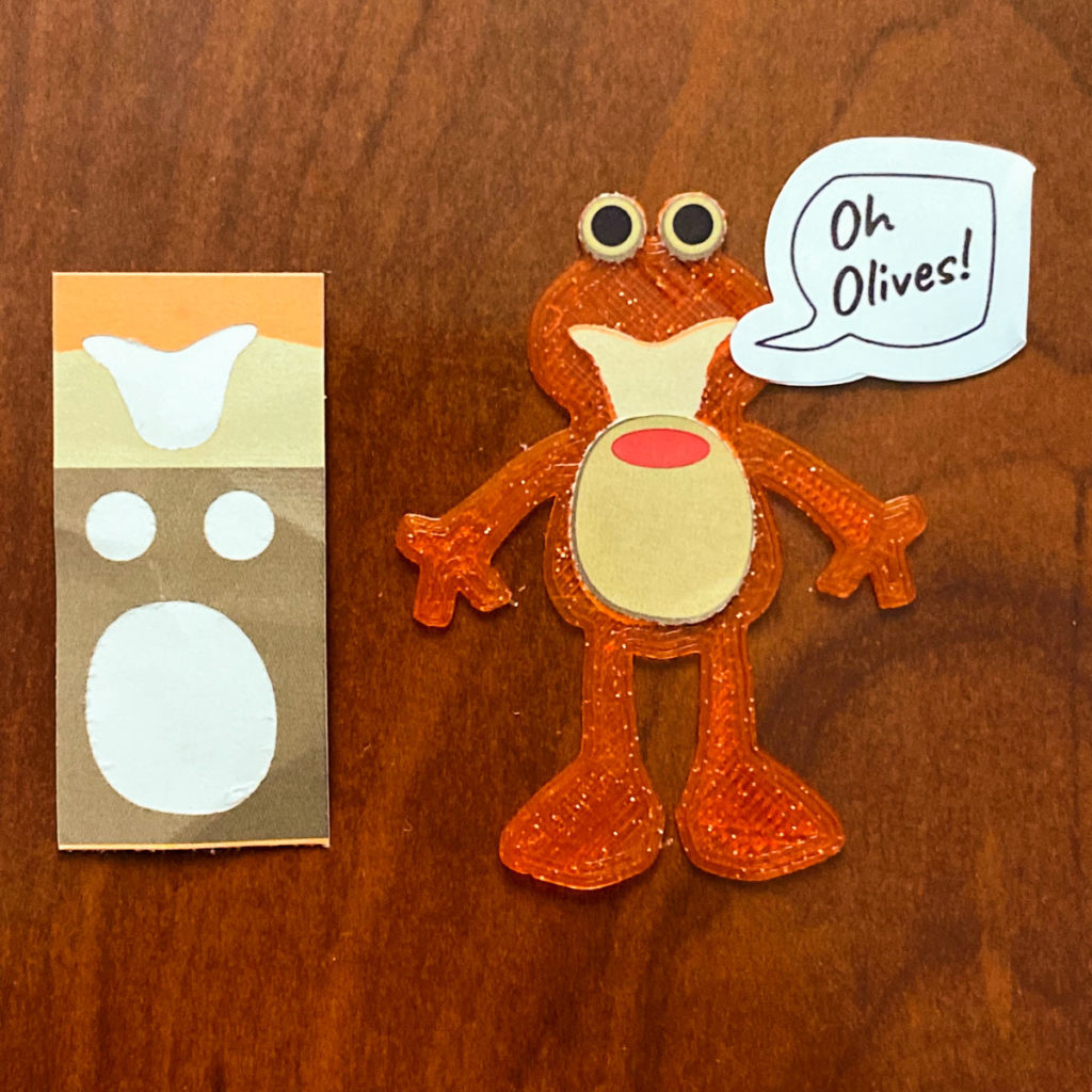 Oh olives tomato frog assembly step 6