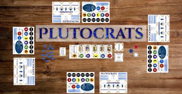 Plutocrats bidding game satire game engine building game worker placement game
