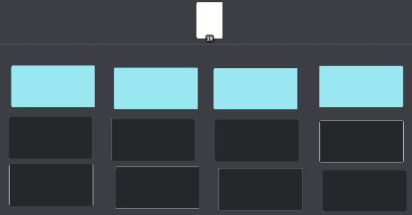 Layout on Screentop of a drafting game