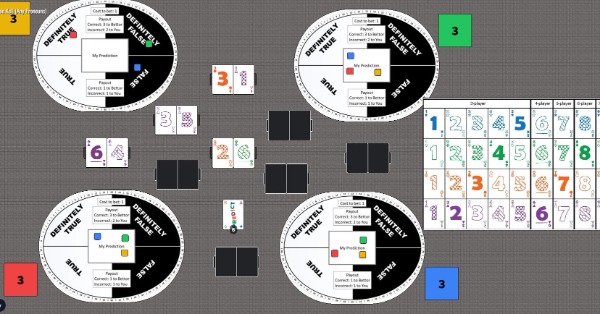 An image from a 4 player game of predict.