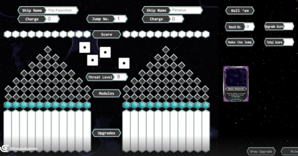 Role and write playsheet showing a space theme.