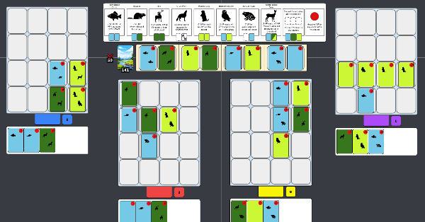 Tableau building habitat creation card game