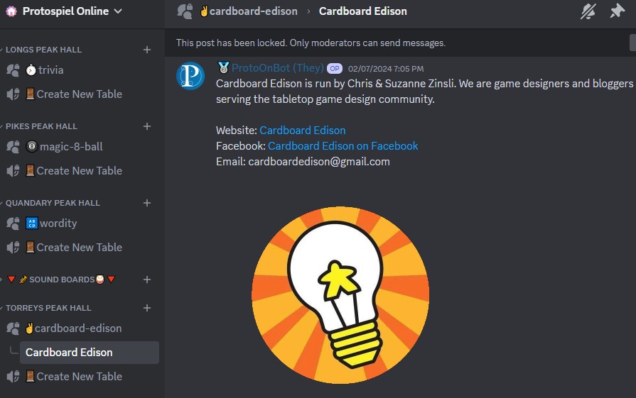 View of a Discord forum thread opening post featuring a sponsor logo, brand info, and a few links to the places the sponsor is looking to drive traffic to.