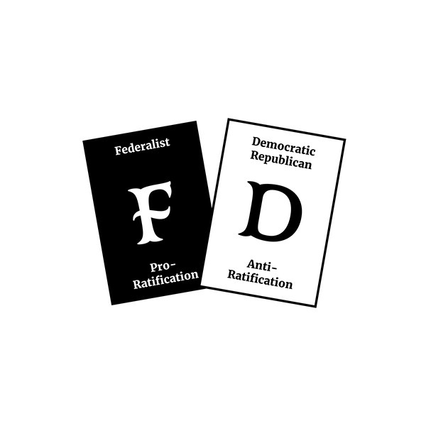 Federalist and Anti-Federalist voting tokens