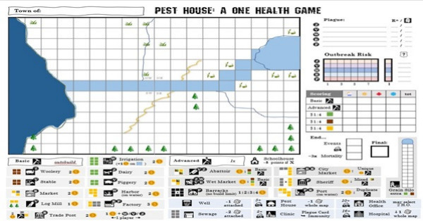 Slightly stretched image of the individual player's game sheet / map.