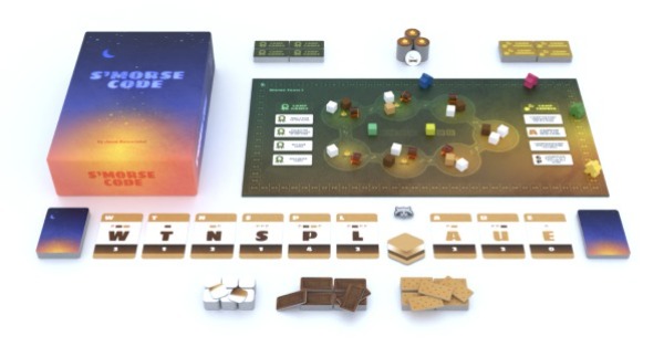 The layout of the prototype board game S'Morse Code.
