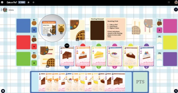 Cake or Pie? set up for 4-players on Screentop.gg