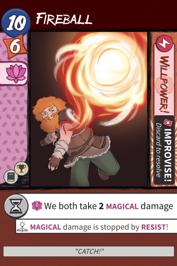 Gregor's card Fireball