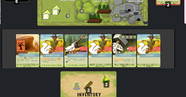 Top half of Kudzu player mat area