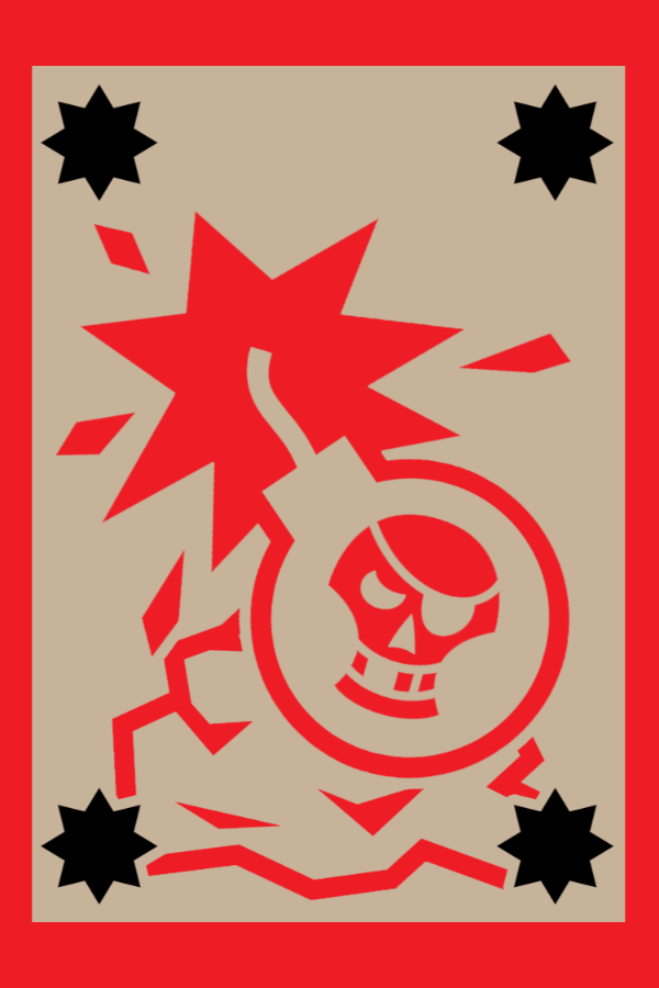 The red player's Bomb card.